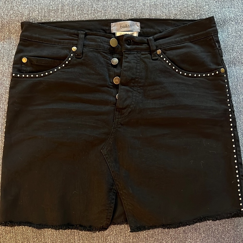 Ba&sh Denim Mini Skirt